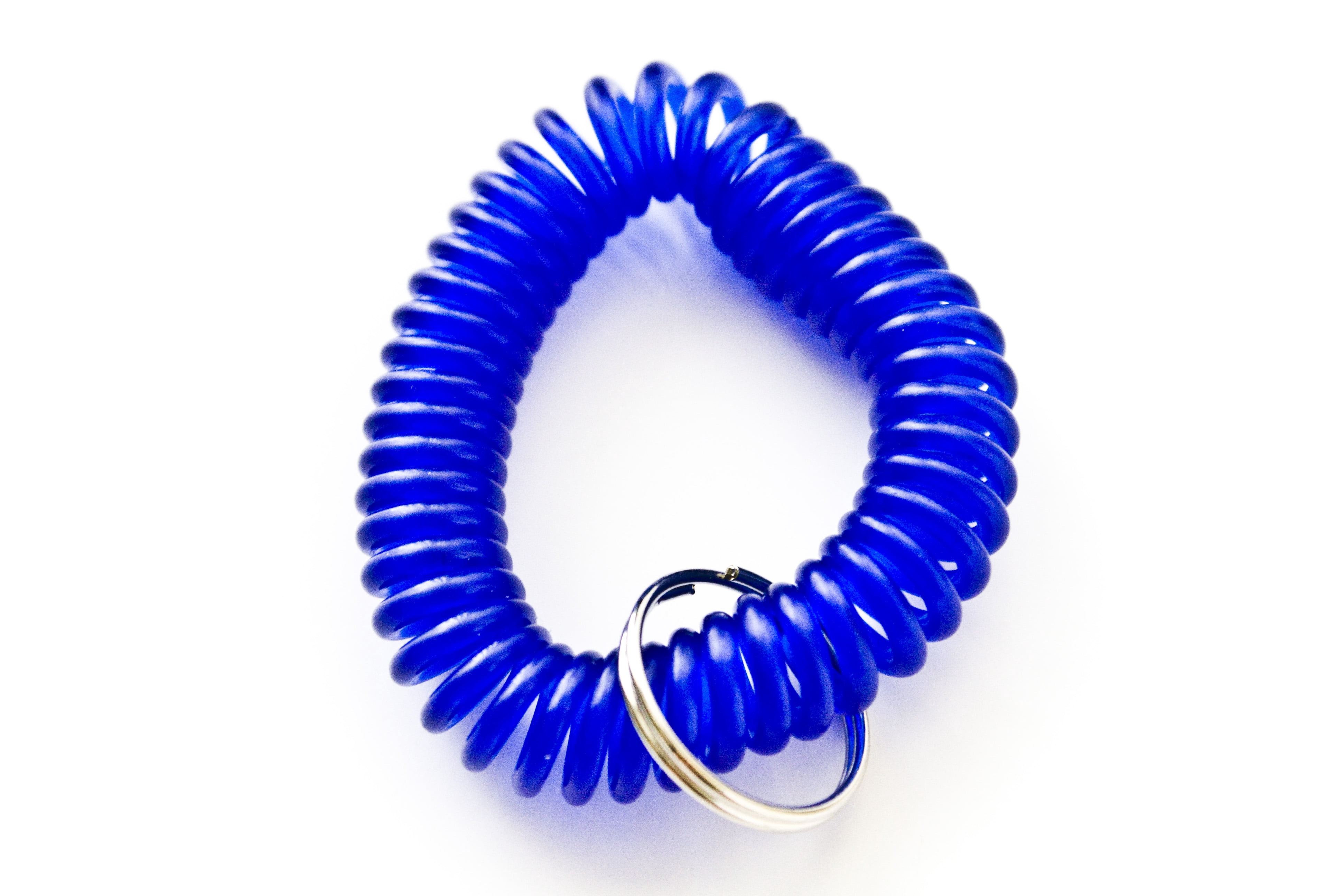 100pcs Assorted Mix 6 Colors Soft Spring Spiral Wrist Coil Elastic Wrist Band Key Ring Chain by OnDepot