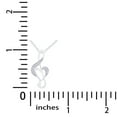 thumbnail image 5 of 1/10 Ct Diamond Music Note Heart Womens Pendant Necklace 14K White Gold Over, 5 of 5
