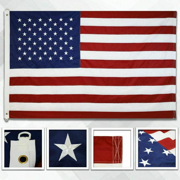 10x15 Embroidered American Large USA Flag 10' x 15' 200D