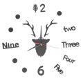 thumbnail image 1 of Reloj de pared acrílico con forma de cabeza de ciervo, reloj decorativo de pared acrílico para el hogar., 1 of 7