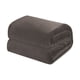 thumbnail image 4 of Manta de franela de color liso | Manta polar de poliéster en color café, gris oscuro y blanco | Funda de terciopelo suave, cálida y acogedora | Ideal para la siesta en el sofá cama | Fácil de, 4 of 7