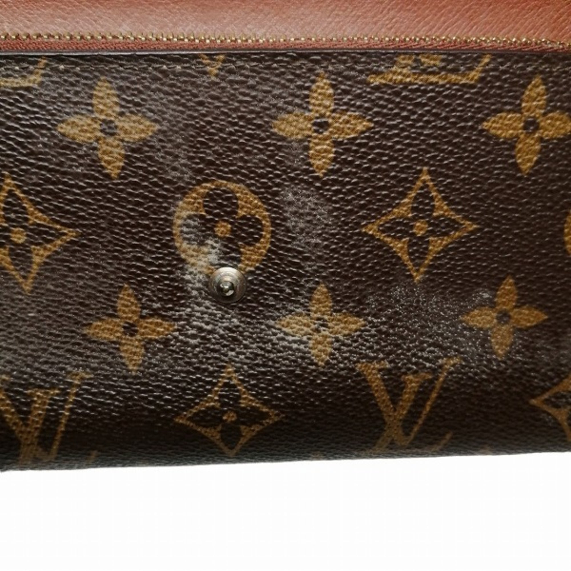 Authenticated Used Louis Vuitton Monogram Pochette Portumone Credit M61725  Long Wallet Unisex 