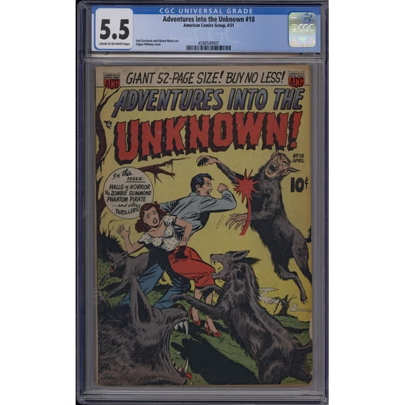 Adventures into the Unknown #18 - CGC 5.5 Comic Book