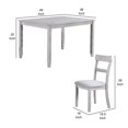 thumbnail image 5 of Benjara Charlotte 5 Piece Dining Table and Chairs Set, Wood, Farmhouse, White, 5 of 5