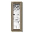 thumbnail image 2 of ArtToFrames 5" x 18" Aged White Gold Picture Frame, 5x18 inch Silver Wood Poster Frame (WOM-2036),  Pack, 2 of 7