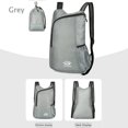 thumbnail image 2 of Mochila de camping de nailon impermeable plegable para actividades al aire libre (gris), 2 of 9