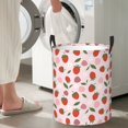 thumbnail image 4 of Lsque Floral Strawberr pattern Laundry Hamper Basket, Tall Woven Rope Hamper Basket for Clothes, Lightweight Storage Basket, Collapsible Waterproof-, 4 of 8