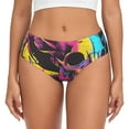 thumbnail image 1 of Balery Neon Gothic Skull Moon Ropa Interior de Algodón para Mujer con Dibujo – Braguitas Cómodas y Elásticas, Estilo Clásico-X-Small, 1 of 6