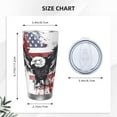 thumbnail image 4 of Susaid American Flag Eagle Art Print 20oz Car Cup,Insulated Coffee Cup Fully Spill Proof Travel Coffee Mug, Stainless Steel Tumbler for Work Home Outdoor Car-Without Straw, 4 of 8