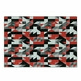 thumbnail image 1 of Abstract Cutting Board, Abstract Geometric Half Triangles Squares Maze Inspired Image, Decorative Tempered Glass Cutting and Serving Board, Small Size, Charcoal Grey White, by Ambesonne, 1 of 1