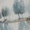 thumbnail image 4 of Gild Design House Fabric Blue Woods Hand Painted Canvas in White, 4 of 5