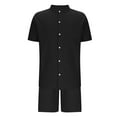 thumbnail image 5 of ZZwxWA Men 2 Piece Outfits Shorts Summer Short Sleeve Tops and Shorts Sets Outdoor Vacation Beach Outfits Henley Shirts and Shorts Texture up to 65% Off, 5 of 6