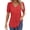 Red, variant on MOYIKO Blouses for Women Pleated Button Puff Short Sleeve Shirts Dressy Casual V Neck Tunic Tops Summer Shirts