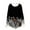 Black, variant on Women's Winter Christmas Print Sweater Long Sleeve Ribbed Knit Pullover Top Cozy Soft Casual Crewneck