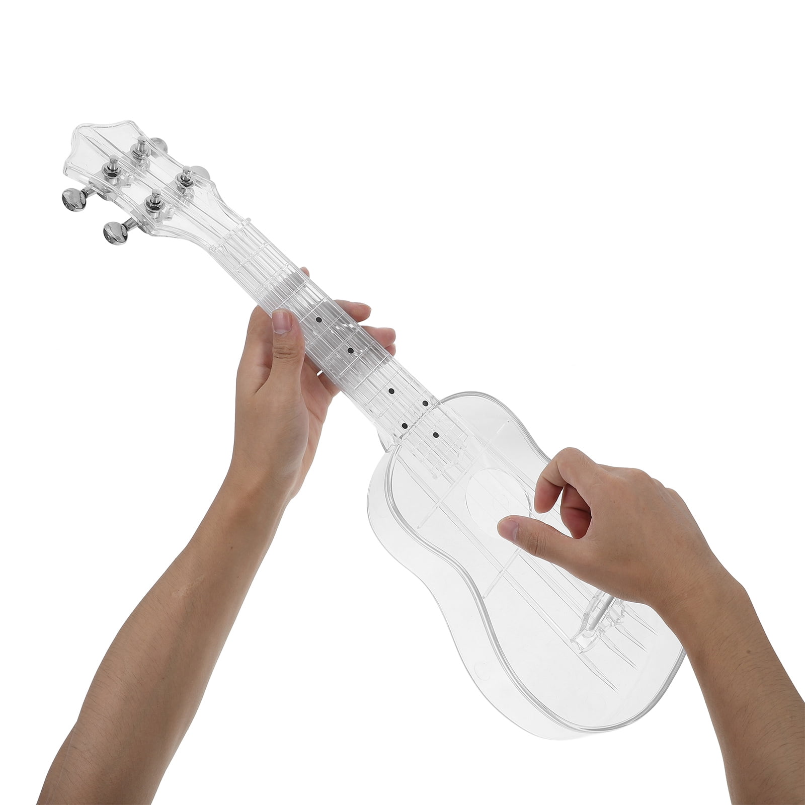 Supvox 1Set Transparent Ukulele with Integrally Formed Resonance Box for Smooth Sound