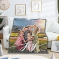 thumbnail image 3 of Woven Blanket Throw Personalized Photo Blanket Woven Customized Gifts for Family Friends Co-Workers on Birthday Anniversary Christmas Soft and Lightweight Blanket Woven with Fringe Blankets, 3 of 5