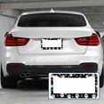 thumbnail image 4 of Sloboki Paw Print Dog Cat License Plate Frame Universal Aluminum Metal Car Tag Holders Cars Decor, 4 of 5