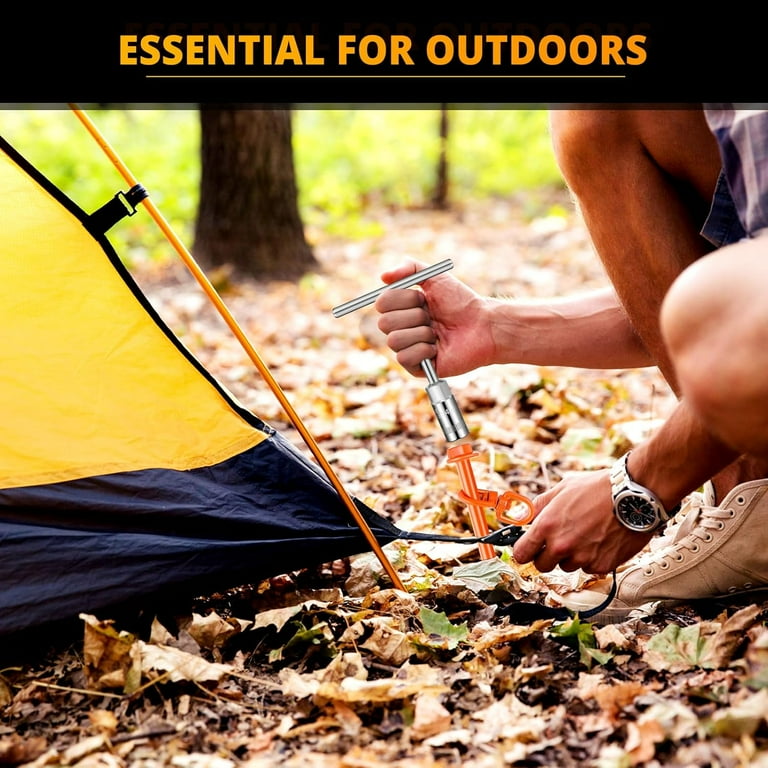 12 Pcs Ground Anchors Screw in, 12 Inch Heavy Duty Tent Stakes - Main Image