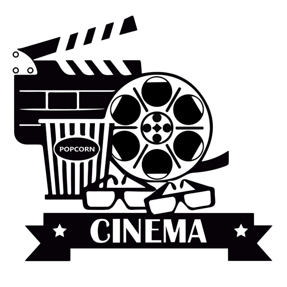 Etereauty Wall Movie Sticker Theater Decal Decals Cinema Stickers Film