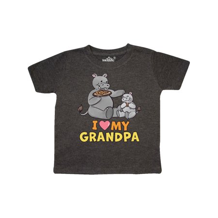 

Inktastic I Love My Grandpa Hippos Gift Toddler Boy or Toddler Girl T-Shirt