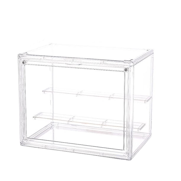 Naiovety Soporte de exhibición de modelo de gran capacidad ABS con puerta frontal transparente Caja de exhibición duradera y resistente Almacenamiento y organización del hogar Con partición