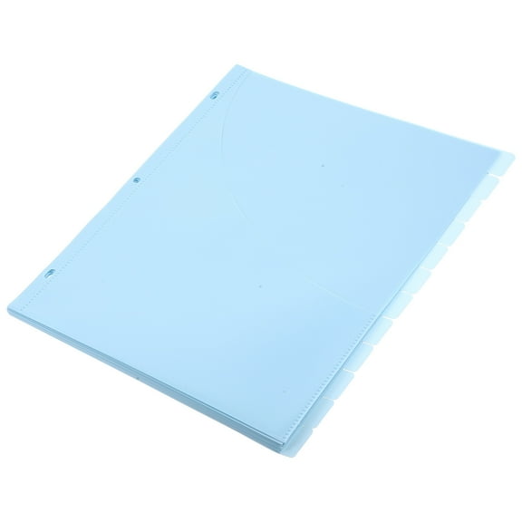 12 Pcs Binder Pocket Index Divider Pouches Pocketed Page Dividers Envelop Sky-blue