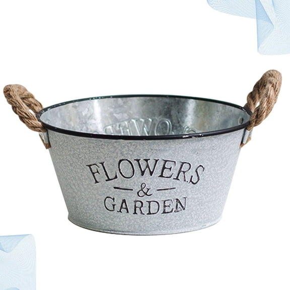 HOOWIFFY Vintage Style Antique Iron Bucket 1.5L Pail for Gardening, Home Storage, Plant Pot, Decorative Use 1Pc