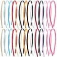 thumbnail image 1 of 28PCS Thin Headband Assorted Color Fabric Covered Headband Hair Hoop for DIY, 1 of 10