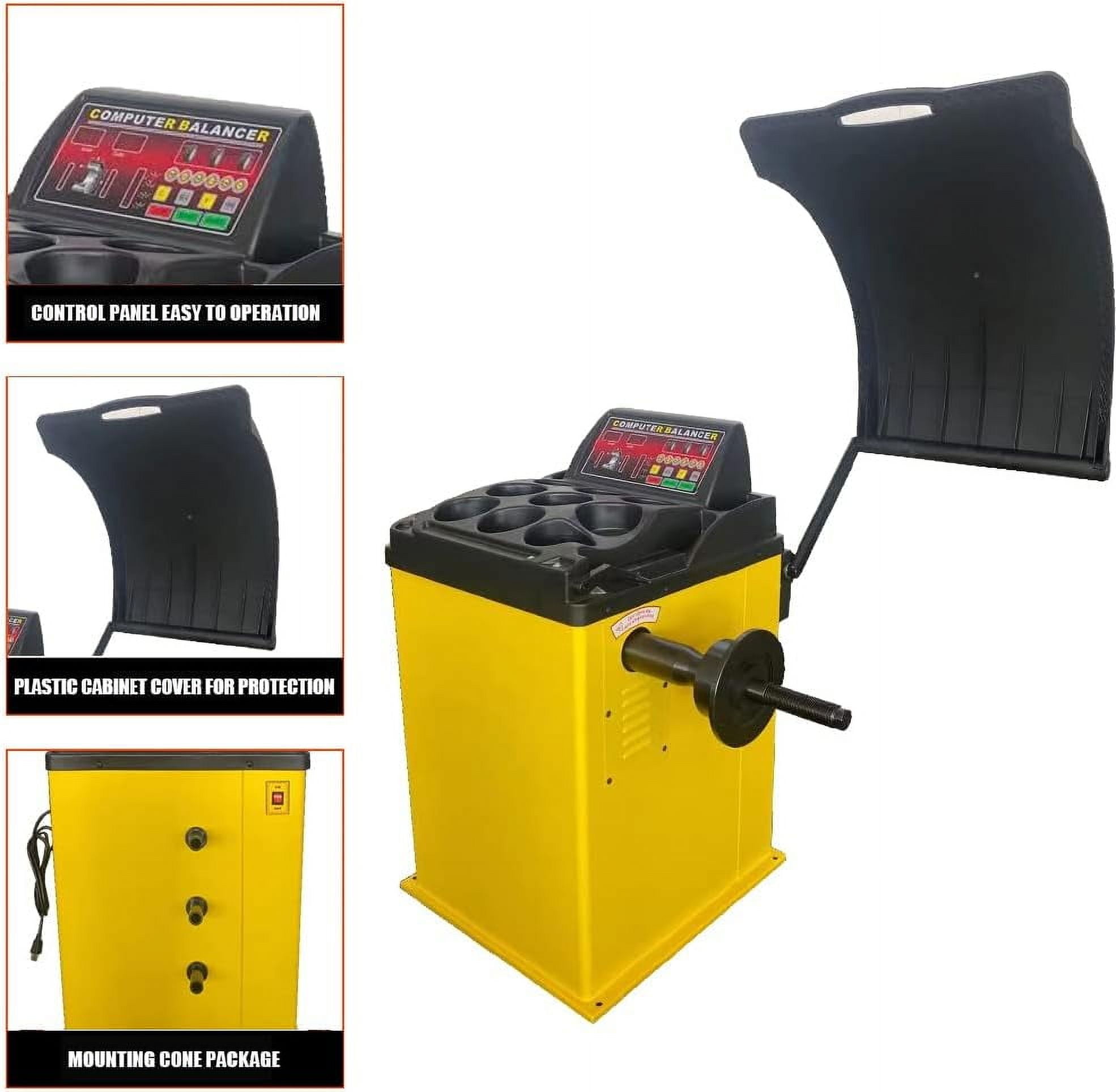 24'' Rim 1.5HP Tire Changer w/Assist Arm and 24'' Rim Tire Balancer Combo 5HP Air Compressor w/ 60Gal ASME Tank for Tire Repair and Wheel Balancing Garage Shop Equipment w/ 1 Year Full Warranty