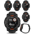 thumbnail image 2 of Garmin Instinct 3 Solar 45 mm, Rugged Outdoor GPS Smartwatch, Metal-Reinforced Bezel, Built-in Flashlight, Up to 28 Days of Battery Life, Black with Black Band with Wearable4U Bundle, 2 of 5
