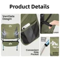 thumbnail image 4 of Backpacking Chair Ultralight Camping Chairs Foldable Compact, Supports 330 LBS, 4 of 10