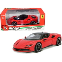 Bburago Ferrari SF90 Stradale Red with Black Top 1 by 24 Scale Diecast Model Car