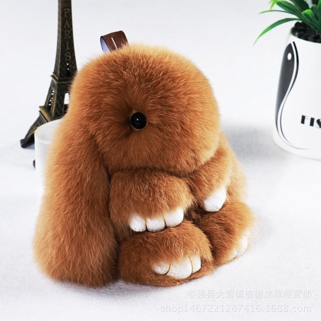 14cm kawaii Plush Keychain Cute Mini Simulation Easter Bunny Soft Stuffed Animal Toys Easter Rabbit Doll Plush toys for childrenGray He Qiyong unisex