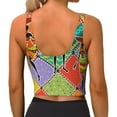 thumbnail image 3 of Lsque Dancing African Womans Printed Women'S Sports Bra, Compression, Moisture Wicking, High-Impact Sports Bra For Women,Supportive sports bra-X-Large, 3 of 9
