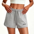thumbnail image 4 of Women Casual Sweat Shorts Side Split Solid Shorts Elastic Drawstring Short Pants High Waist Lounge Shorts Loose Comfy Athletic Shorts Trendy Soft Summer Outfits Daily Workout Gym Running, 4 of 5