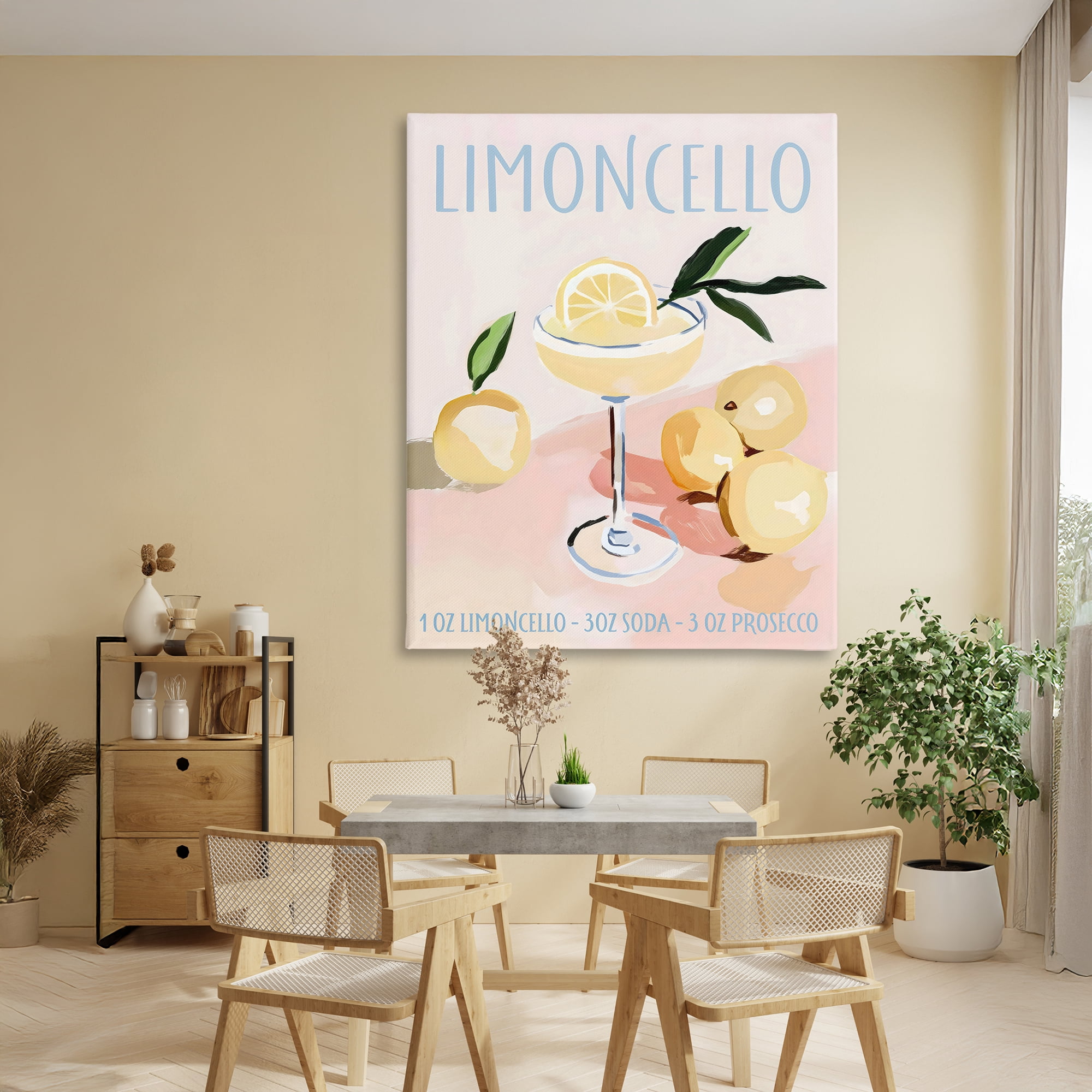 Stupell Industries Limoncello Summer Cocktail Canvas Wall Art, design by Sisi and Seb