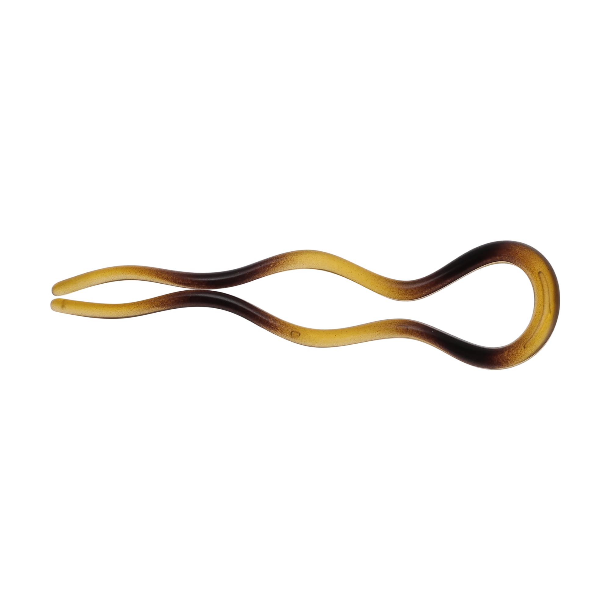 Unique Bargains U-shaped Hair Pin 4.92"x1.38" 1 Pc Matte Yellow Brown