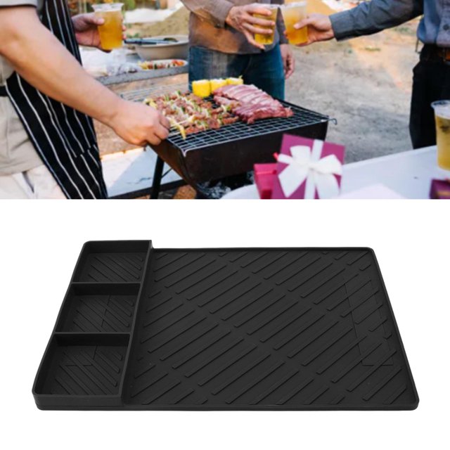 Estera Para Parrilla, Reutilizable Estera Para Plancha De Alimentaria Bandeja Para Hornear Magnética Accesorios Para Tapete De Parrilla De Silicona Para Barbacoa Para