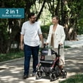 Elenker 2 in 1 Rollator Walker & Transport Chair, Folding Wheelchair