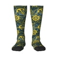 thumbnail image 2 of Picia Women Crew Soft Moisture-wicking Socks Marine Anchors And Compass Pattern Design Cotton Socks, One Size fit All, 2 of 9