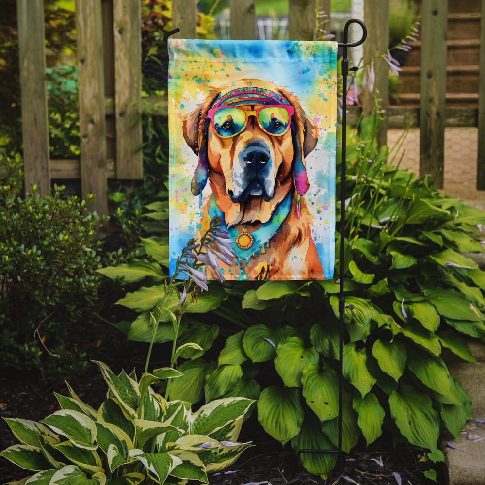 Mastiff Hippie Dawg Garden Flag 11.25 in x 15.5 in