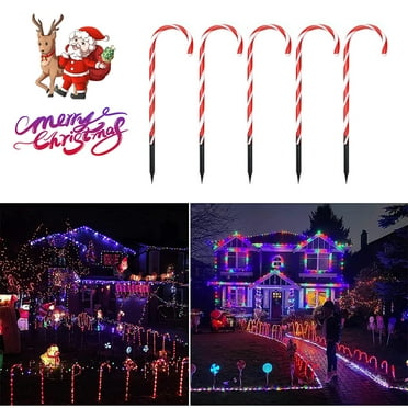 Set of 3 Candy Cane Arch Outdoor Christmas Pathway Markers - Walmart.com