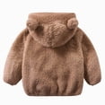 thumbnail image 4 of Staki Toddler Fleece Jacket Winter Coat Boys Hooded Fleece Warm Outwear 3D Ear Padded Zipper Jacket With Pockets 0-24M(Gray,18-24 Months), 4 of 4