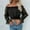 Black, variant on TRUBKH Off the Shoulder Tops for Women Gauze Shirts for Women Going Out Tops for Women Blouses for Women Dressy Casual One Neck Top Spring Pullover Off Shoulder Top T Shirt Cold Shoulder Tops Black M