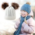 thumbnail image 3 of TAIAOJING Beanie Hats for Women Men Cotton Lined Boys Girls Hat Cap Hat Knitted Kids Pom Winter Toddler Hat Baby Hats, 3 of 6