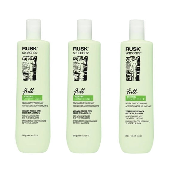RUSK Sensories Full Bodifying Conditioner with Green Tea and Alfalfa 13.5oz (Pack of 3)