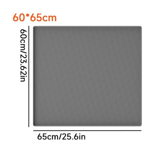 Bgsha Tapis en Silicone pour Mini Réfrigérateur avec Bord Surélevé Tapis Doux sous Réfrigérateur Protecteur de Sol Lavable Multifonction pour Machine à Laver