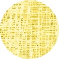 thumbnail image 1 of Ahgly Company Indoor Round Solid Yellow Modern Area Rugs, 7' Round, 1 of 4