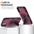 thumbnail image 6 of Magnetic Case for iPhone 11, Support Wireless Charging, Rugged Durable Phone Case with Built-in Kickstand, Anti-Slip Cover Military Grade Drop Protection Case for iPhone 11, Purple, 6 of 7