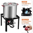 thumbnail image 4 of OUYAWEI Friteuse à Dinde de 100 QT, Friteuse Profonde d'Extérieur en Aluminium et Cuiseur Vapeur de Fruits de Mer avec Régulateur, Casserole pour Poisson avec Injecteur, Trousse de Thermomètre et Réchaud au Propane d'Extérieur avec Support pour Poisson, 4 of 7